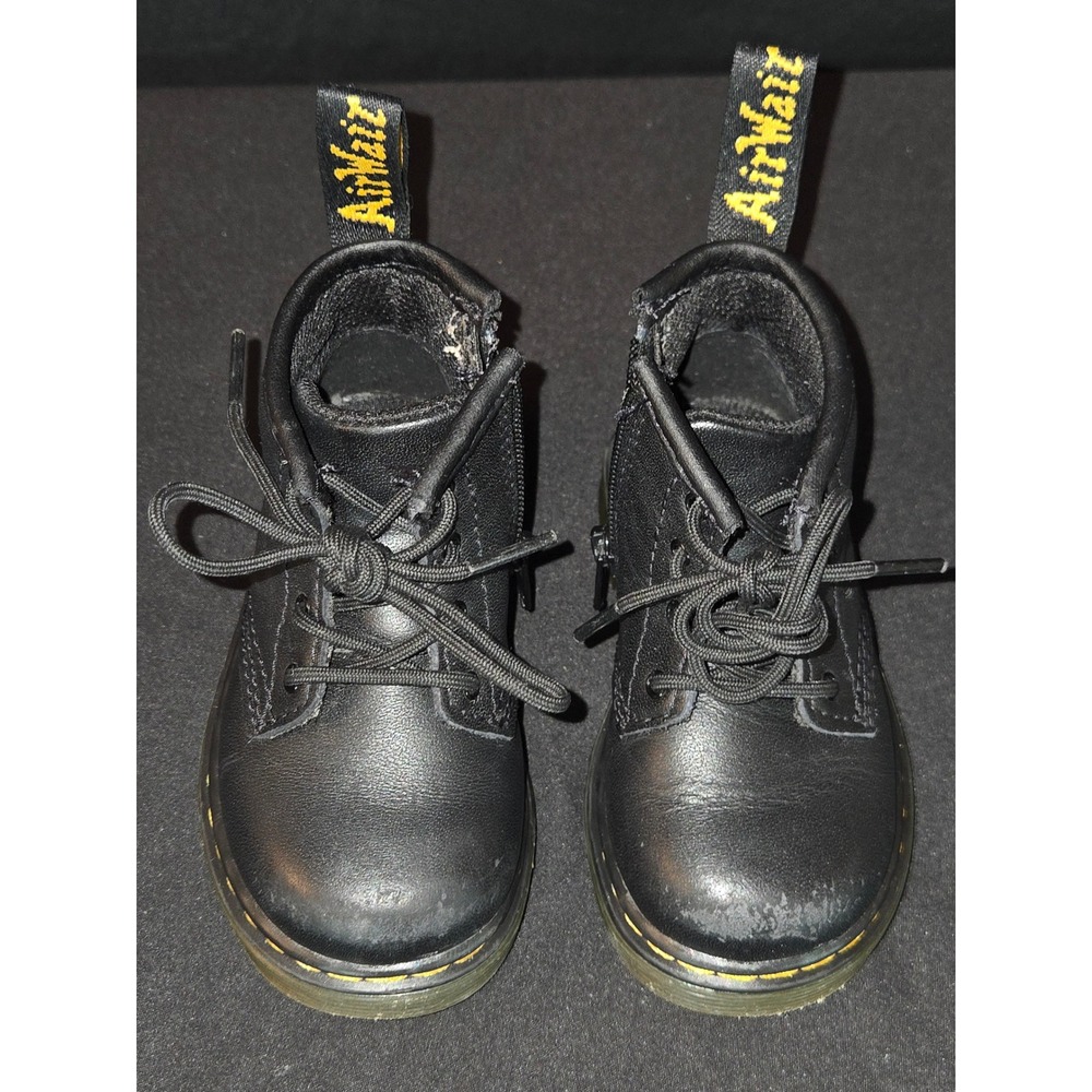 Dr. Martens 1460 Toddler Black Leather Ankle Boots Lace Up & Zipper US 5 - Picture 3 of 10